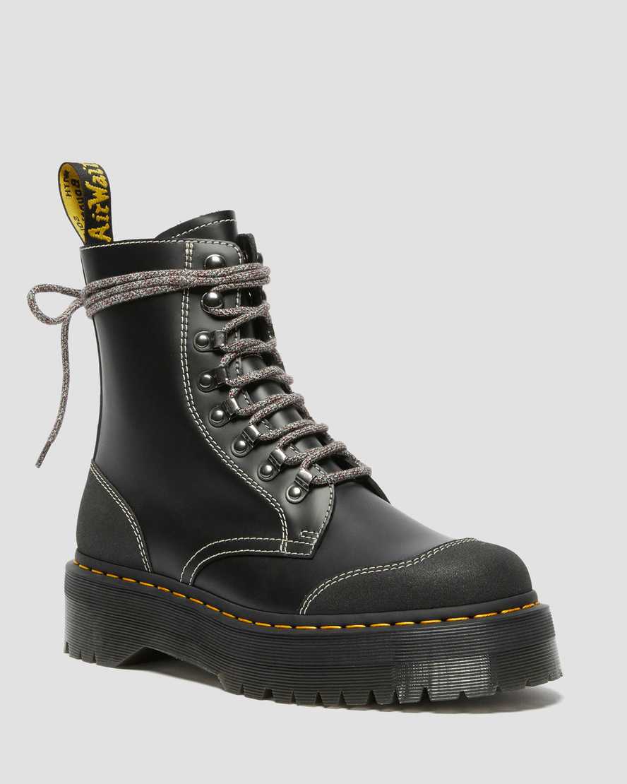 Dr. Martens Moreno Bex Smooth Deri Erkek Kalın Tabanlı Botlar - Bot Siyah |VMTCL9021|